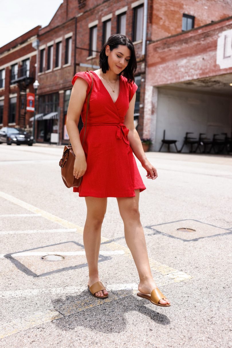 summer red dress