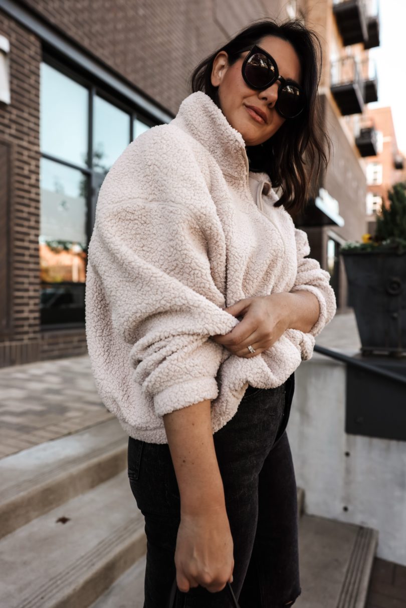 Old navy sherpa pullover top