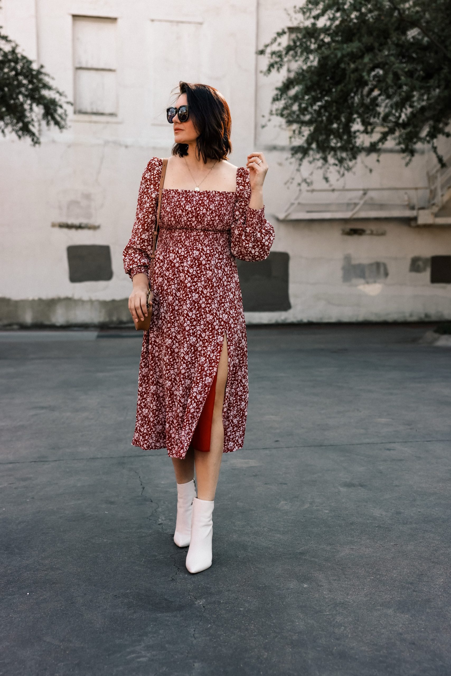 Reformation Cello Long Sleeve Midi Dress