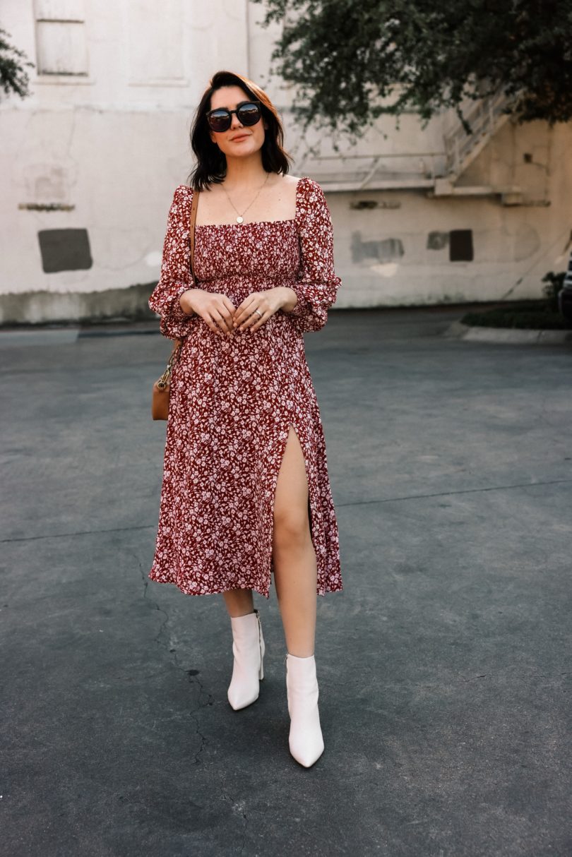 Reformation Cello Long Sleeve Midi Dress