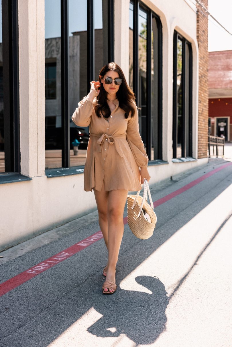 Brown Belted Bag In Neutral