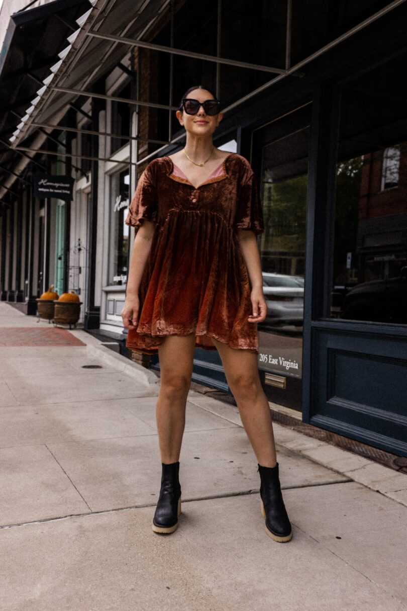 free people velvet dress