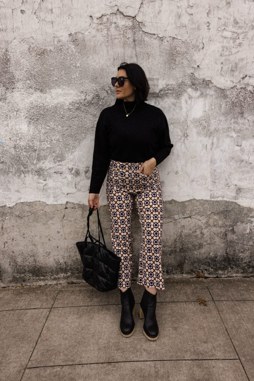 Patterned pants sales