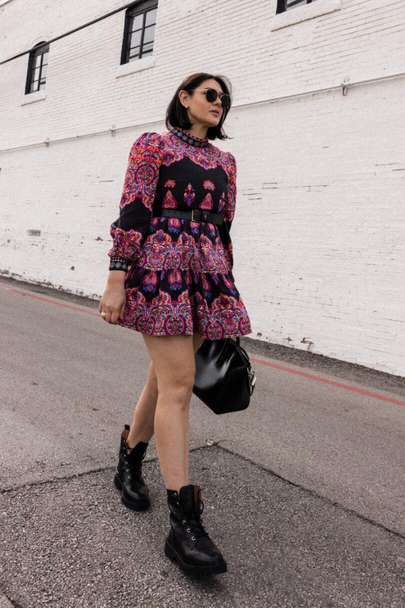Lace up sales boots with dress