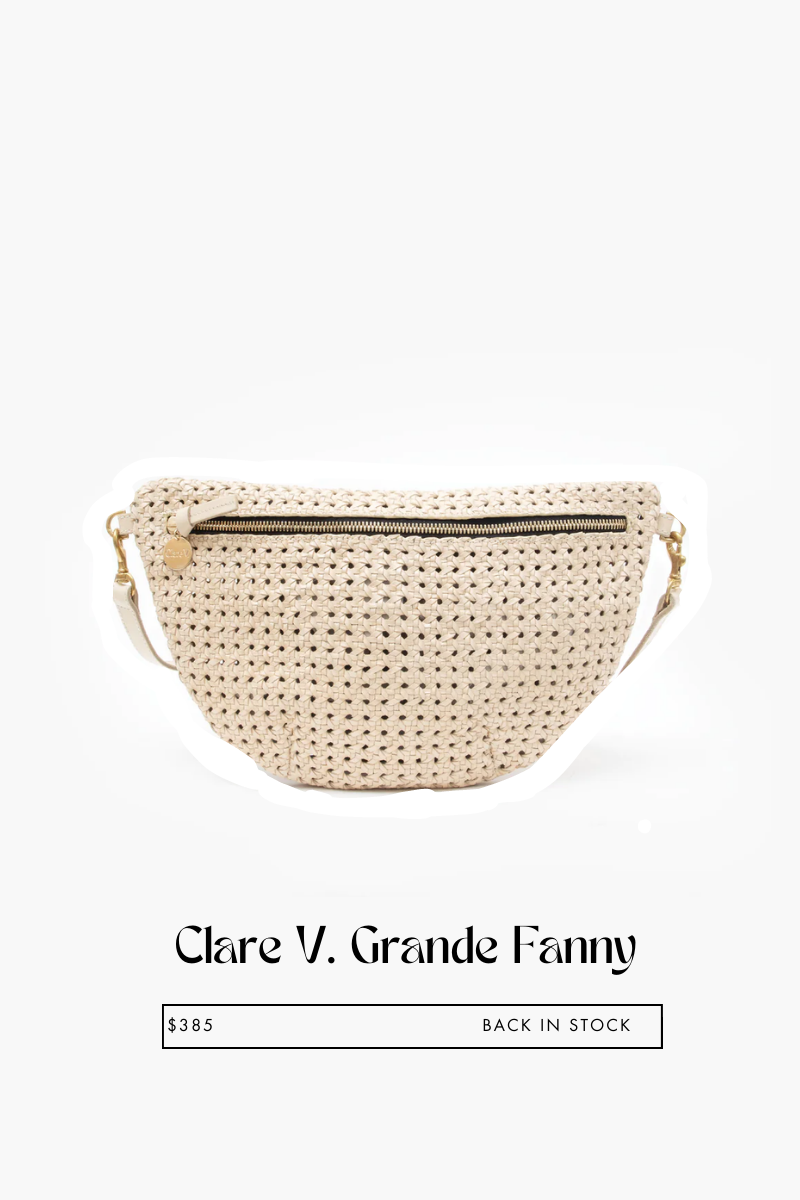 Clare V. Leather Rattan Belt Bag